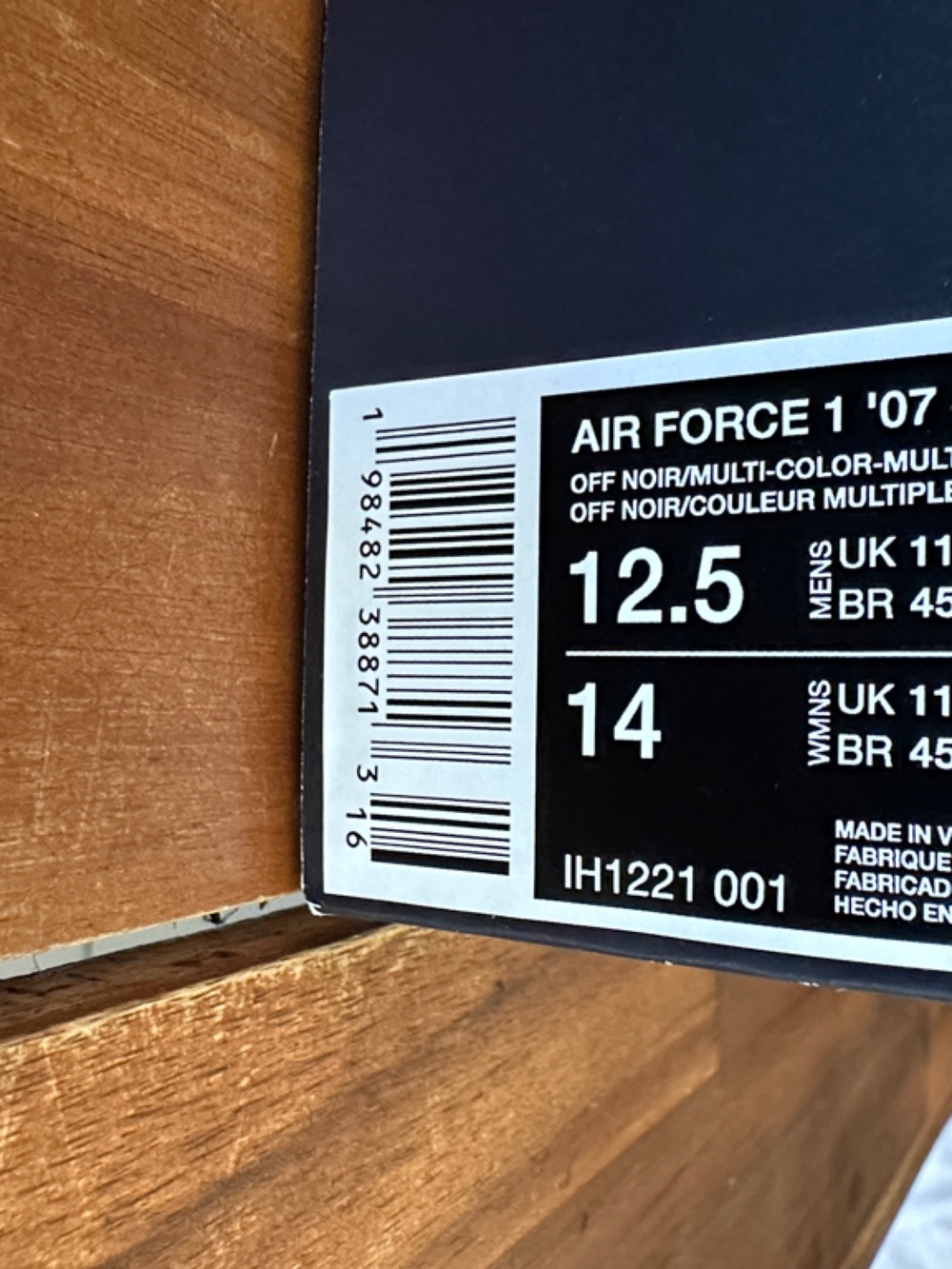Nike Black with Brown Camo Air Force 1 Low - Picture 14 of 15
